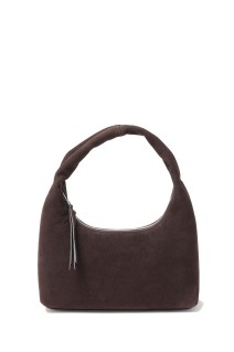 Round Leather Bag - DARK BROWN (12521015)
