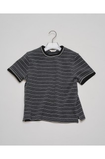Border Ringer Tee - CHARCOAL GRAY (12520602)