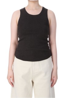 Roundhem Knit Tanktop -DARK BROWN (12520503)