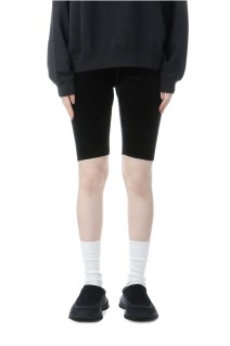 Velour Half Leggings -BLACK (12520709)