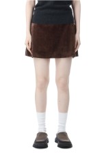 Velour Square Skirt -BROWN (12520804)