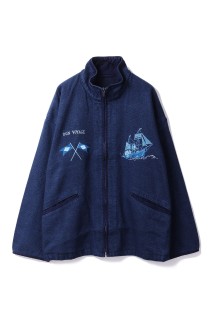 PC KENDO ZIP UP JACKET EMBROIDERY (LE TOUR DU MONDE) / BLUE (PC-001-3502)