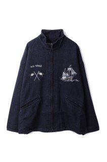 PC KENDO ZIP UP JACKET EMBROIDERY (LE TOUR DU MONDE) / DARK NAVY (PC-001-3502)