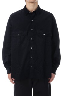 ROLL UP ORGANIC CORDUROY SHIRT / BLACK (PC-016-3685)