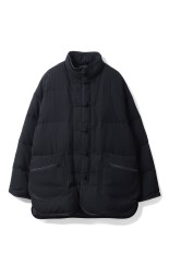 PIN STRIPE CHINESE DOWN JACKET / BLACK (PC-031-3606)