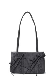 OBLONG BAG LACE UP  - Black (24S-026C-RBK)