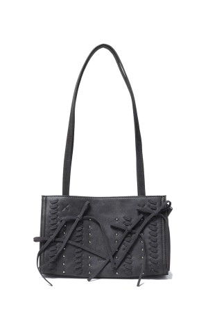 OBLONG BAG LACE UP  - Black (24S-026C-RBK)