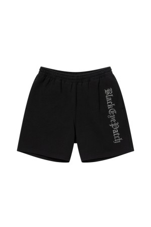 RHINESTONED OE SWEAT SHORTS/ BLACK (BEPSS25PA13)