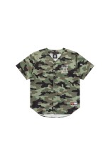 OUTLINED STENCIL LOGO BASEBALL SHIRT/ WOODLAND CAMO (BEPSS25TP32)