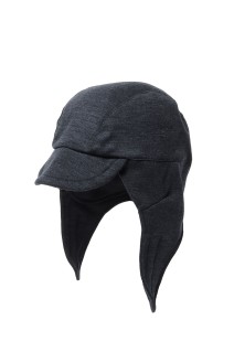 TECH WOOL ARMY EAR CAP - CHARCOAL (NO.28277)