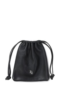 Laeather Drawsatring Bag / Black (RX-123)