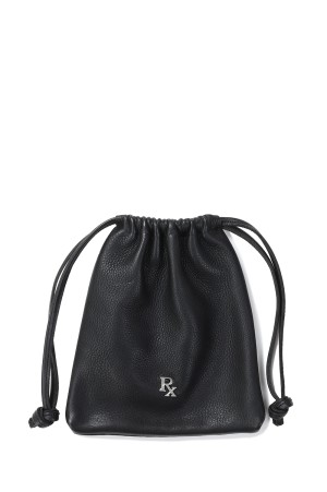 Laeather Drawsatring Bag / Black (RX-123)