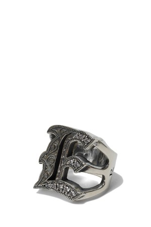 Engraved Initial Ring / E / Silver (RX-726-1)