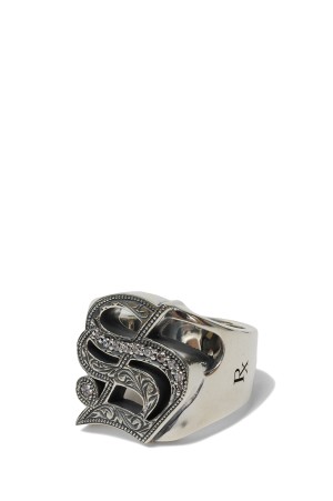 Engraved Initial Ring / S / Silver (RX-726-1)