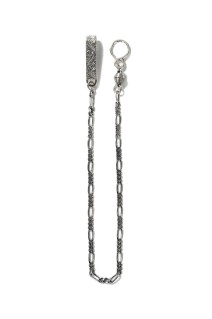 Engraved Narrow Wallet Chain (Short) / Silver (RX-205)