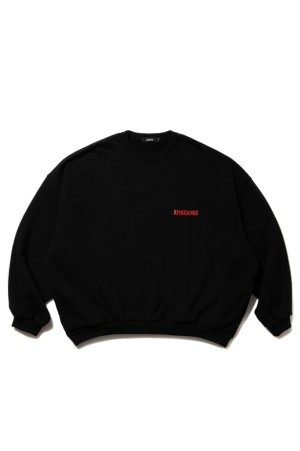 Over Sized Logo Crew Neck Sweatshirt / Black (ABCAW25OS03)
