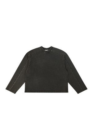 HEAVY LONG SLEEVE / WASHED BLACK (UNU-25-2036-WB)