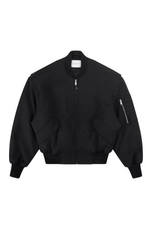 BROAD BOMBER WOOL / BLACK WOOL (ESU-W25-1047-BW)