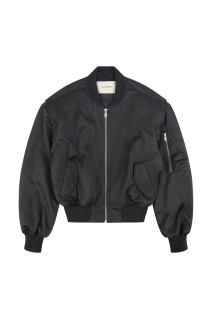 CROPPED BROAD BOMBER SUITING / GREY (ESU-W25-1048-GR)