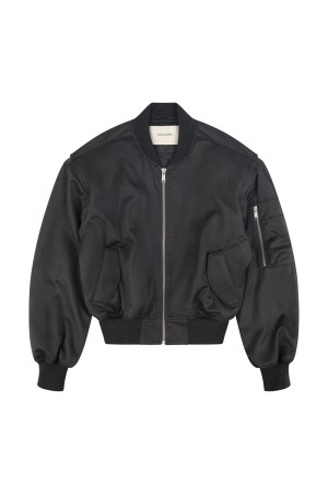 CROPPED BROAD BOMBER SUITING / GREY (ESU-W25-1048-GR)