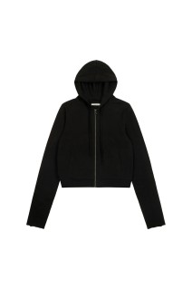 LIGHTWEIGHT CROPPED ZIP-UP / BLACK (UNW-25-1010-BL)