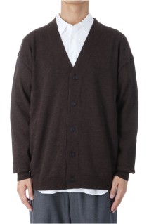 WOOL WASHI OVERSIZED CARDIGAN - BROWN TOP(035) (KRAGGW0104)