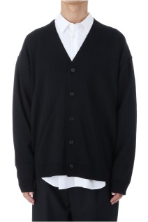 WOOL WASHI OVERSIZED CARDIGAN - BLACK(005) (KRAGGW0104)