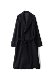 OVERSIZED PEAK LAPEL COAT - BLACK (ST.1206)