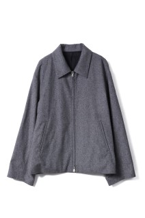 W/CA BEAVER ZIP SHORT JACKET - GREY (ST.1228)