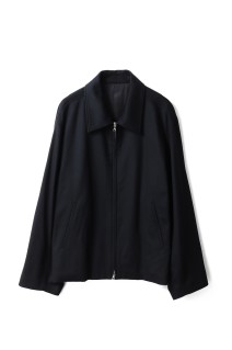 W/CA BEAVER ZIP SHORT JACKET - BLACK (ST.1228)