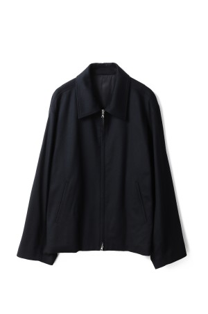 W/CA BEAVER ZIP SHORT JACKET - BLACK (ST.1228)