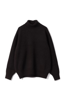EXTRA FINE WOOL WARM KNIT TURTLE NECK LS - DARK BROWN (ST.1290)