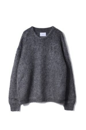 KID MOHAIR KNIT CREW NECK LS - GREY (ST.1299)