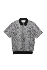 PYTHON KNIT POLO SHIRT  / GRAY (24SS-WMK-KN11 )
