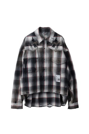 WESTERN CHECK SH - GRAY(K14SH411)