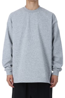 TECH DRAWSTRING TEE L/S - HEATHER GRAY (BE-31025W)