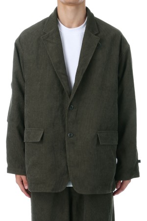 TECH LOOSE 2B JACKET CORDUROY - BROWN KHAKI (BJ-32025W)