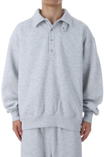 TECH SWEAT SNAP PULLOVER - HEATHER GRAY (BE-53025W)
