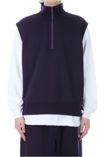 TECH SWEAT ZIP VEST PULLOVER - PURPLE (BE-55025W)