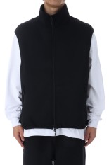 TECH SCUBA KNIT STAND COLLAR VEST - BLACK (BE-61025W)