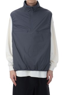 TECH REVERSIBLE PULLOVER PUFF VEST - CHARCOAL (BW-70025W)