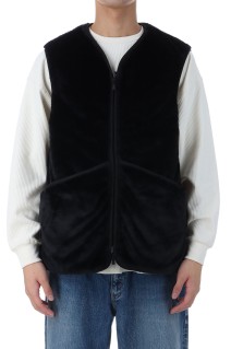TECH REVERSIBLE BRITISH HUNTER FUR VEST - BLACK (BJ-44025W)