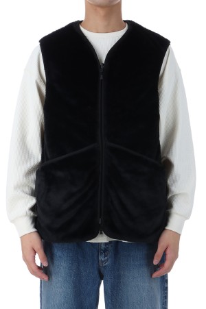 TECH REVERSIBLE BRITISH HUNTER FUR VEST - BLACK (BJ-44025W)