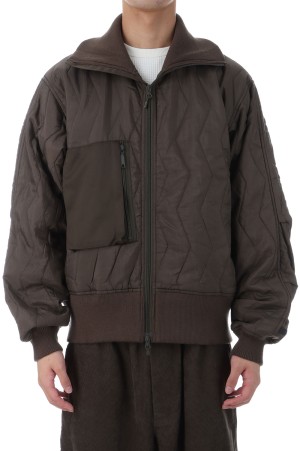 TECH ARMY QUILTING HIGH NECK JACKET - BROWN KHAKI (BW-44025W)