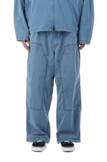 Indigo Field Double Knee Pants - Indigo Bleach (N25FC002)