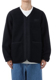 PLAS Fleece Field Cardigan - Black (N25FA037)