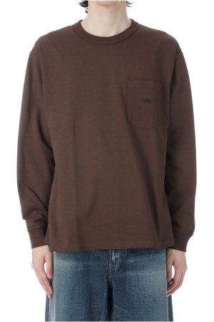 7oz Field Long Sleeve Pocket Tee - Brown (N25FT063)