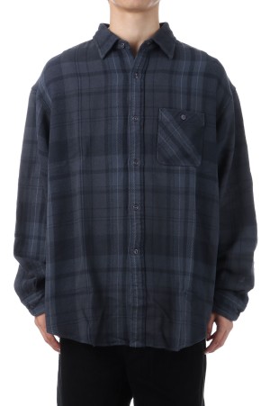 Flannel Plaid Field Shirt - Asphalt Gray (N25FG097)