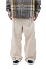 Corduroy Wide Straight Field Pants - Ivory (N25FC099)