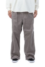Corduroy Wide Straight Field Pants - Gray (N25FC099)